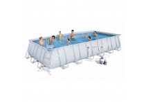 56475 Каркасный бассейн прямоугольный BestWay, 732х366х132см, фильтр-насос песчанный 5678 л/ч (28362, 28366)